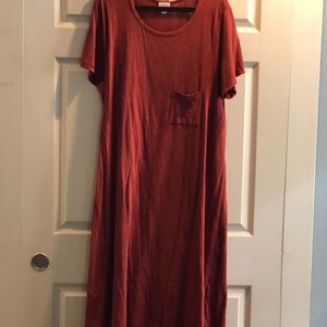 LuLaRoe Carly dress Rust color size 3XL